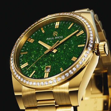 Paul Rich Legacy Gold Green Aventurine Horlogewatch