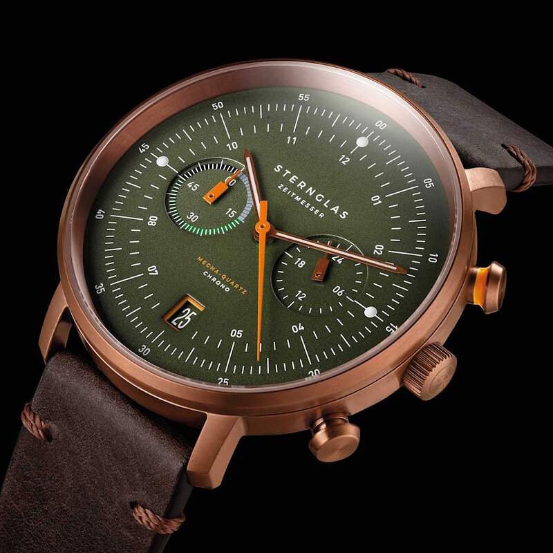 Sternglas Hamburg Chrono Dark Green Bronze S01-HC35-VI17 Horlogewatch