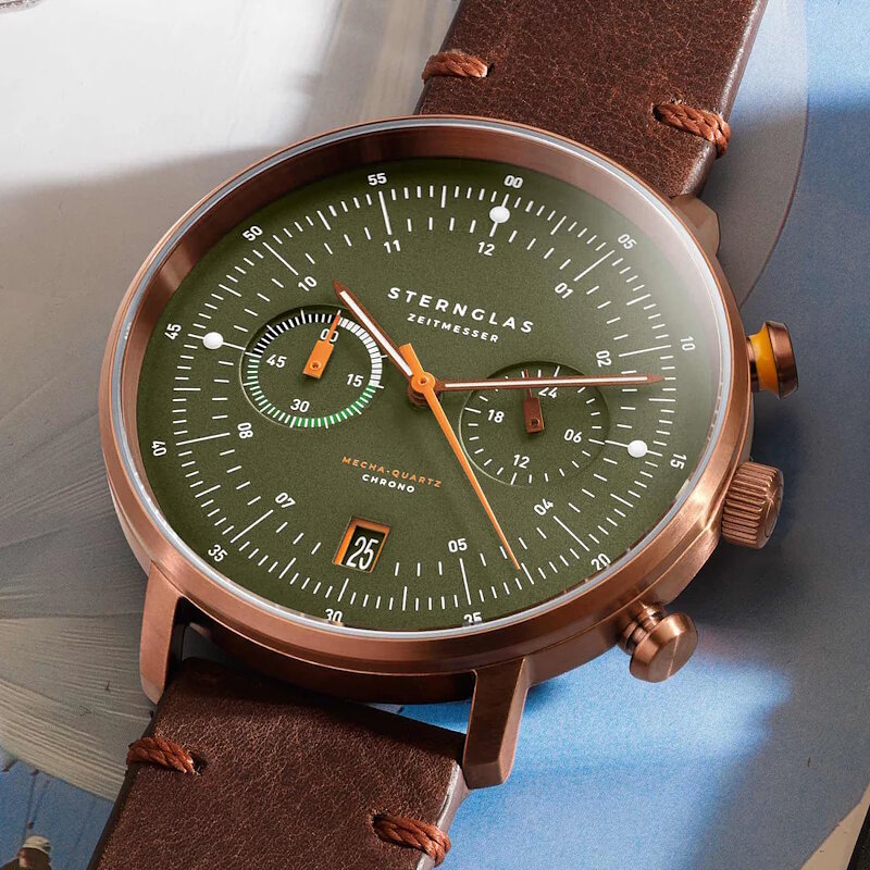 Sternglas Hamburg Chrono Dark Green Bronze S01-HC35-VI17 Horlogewatch