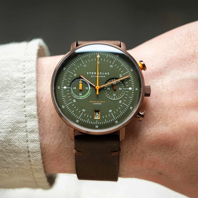 Sternglas Hamburg Chrono Dark Green Bronze S01-HC35-VI17 Horlogewatch