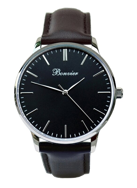 Bonvier Classic Black Silver BW014 horloge Horlogewatch.nl