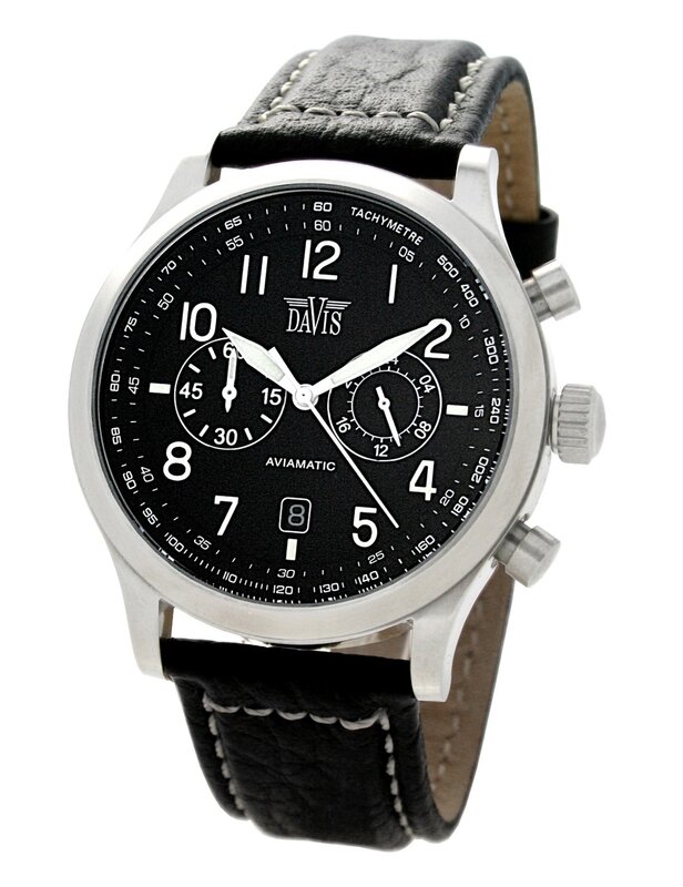 Davis 1020 Aviamatic 44mm Horloge Horlogewatch.nl