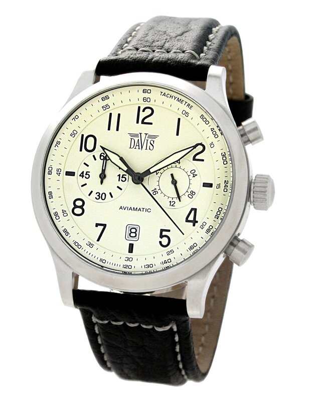 Davis 1022 Aviamatic 44mm Horloge Horlogewatch.nl