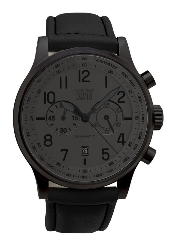 Davis 1029 All Grey 44mm Aviamatic Horloge Horlogewatch.nl