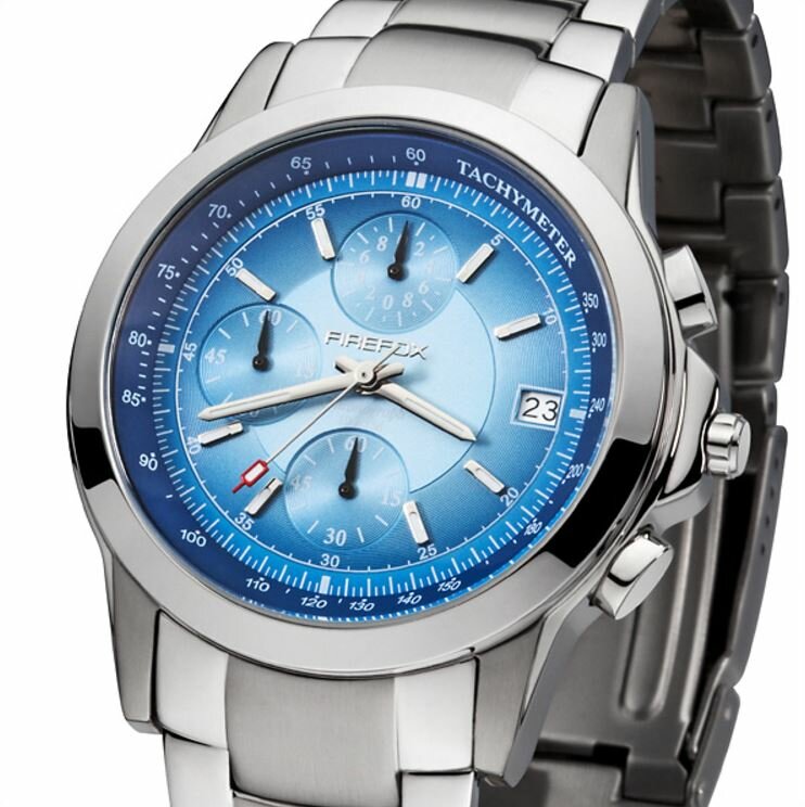 Firefox Shooter FFS07-103 Steel Blauw Chronograaf Horlogewatch.nl