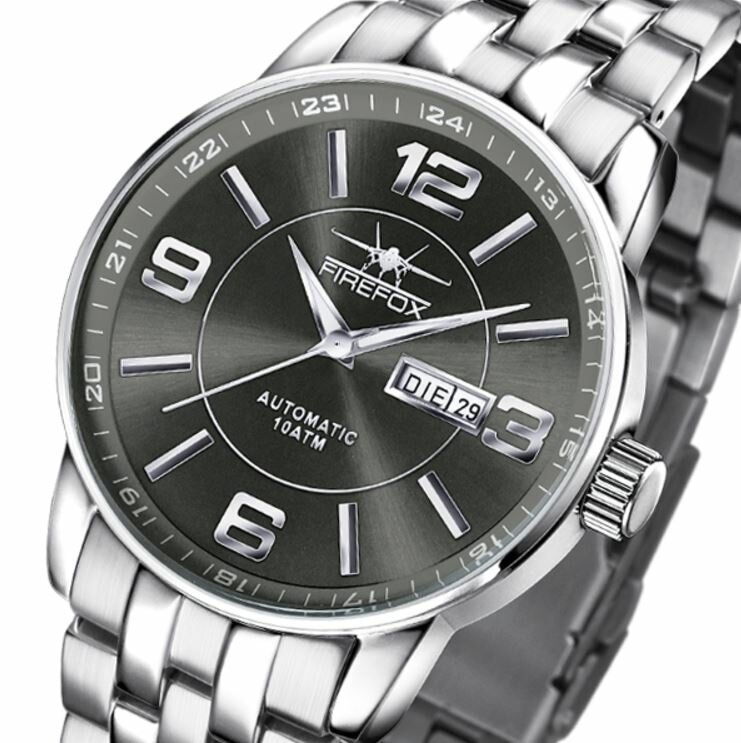 Firefox Automaat FFS500-104 Titanium grijs Miyota 8205 Horlogewatch.nl