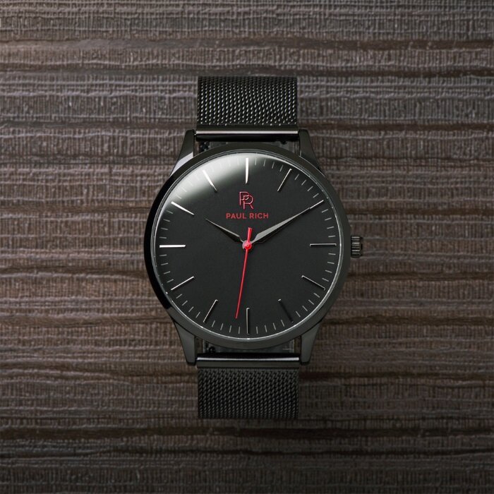 Hampton Black Red Mesh Horlogewatch.nl