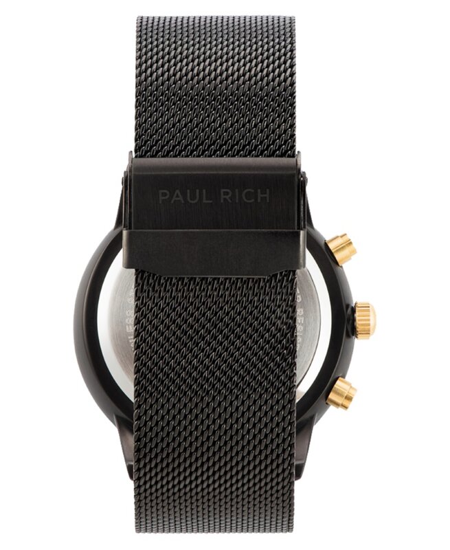 Paul Rich Mesh Chrono Black Gold Horlogewatch.nl