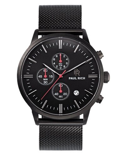 Paul Rich Prime Mesh Chrono Black Horlogewatch.nl