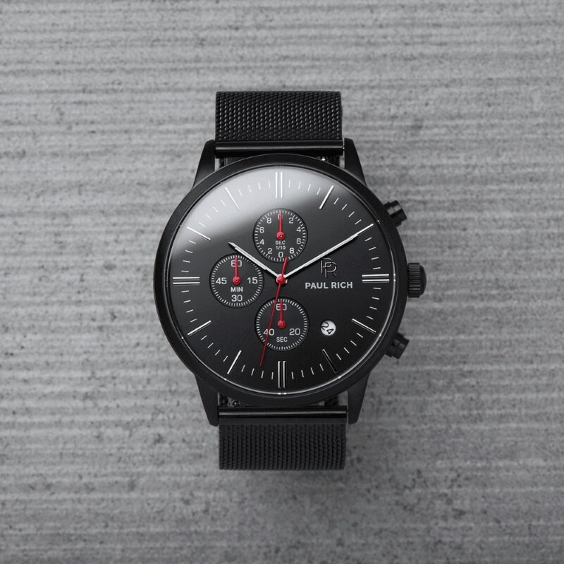 Paul Rich Prime Mesh Chrono Black Horlogewatch.nl