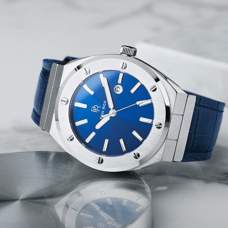 Paul Rich Deep Dive Ocean Blue Leather Signature Horlogewatch.nl