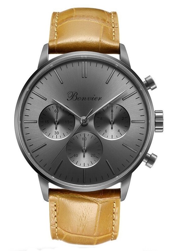 Bonvier Monza Metal Chronograaf 43 mm Horlogewatch.nl