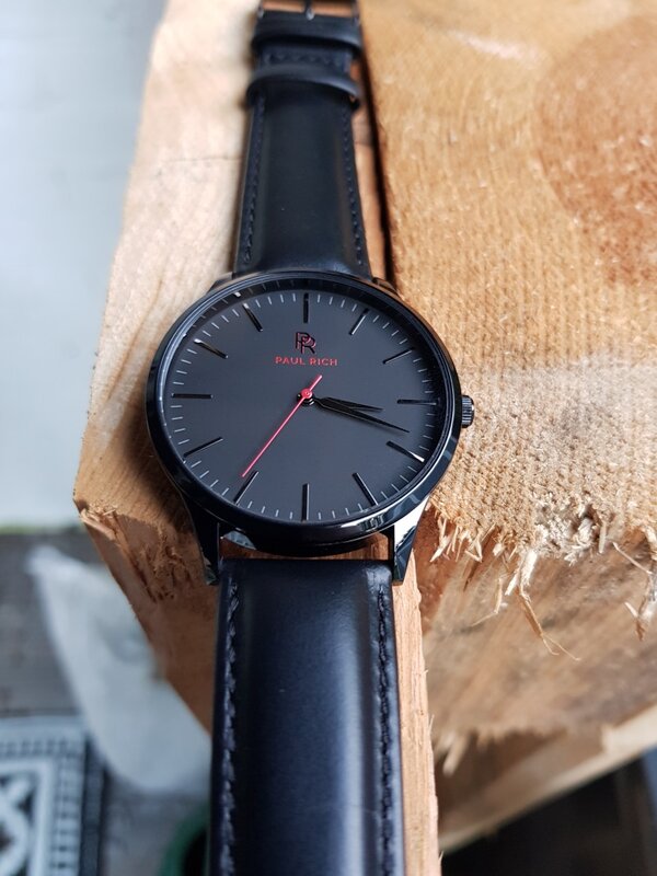 Paul Rich Huntington Black Leather Hampton Horlogewatch.nl