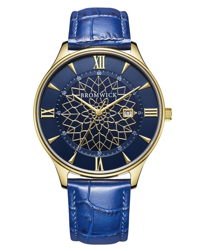 Bromwick Tower Blue Leather Watch Horlogewatch.nl