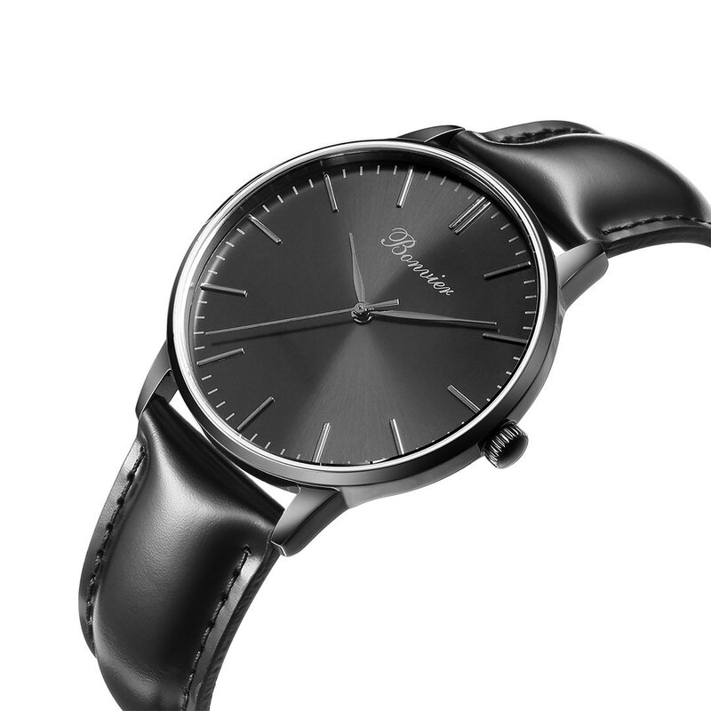 Bonvier Classic Black 40 mm Horlogewatch.nl