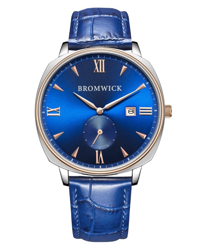 Bromwick Crown Blue Silver Rosegold Horlogewatch.nl