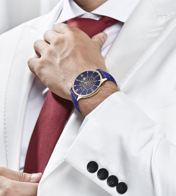 Bromwick Tower Blue Leather Watch Horlogewatch.nl