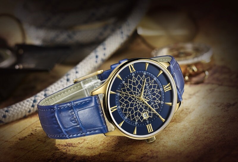 Bromwick Tower Blue Leather Watch Horlogewatch.nl