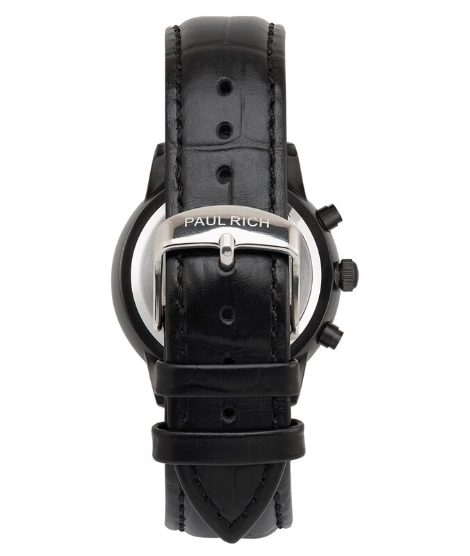 Paul Rich Prime Black Leather Chronograaf Horlogewatch.nl