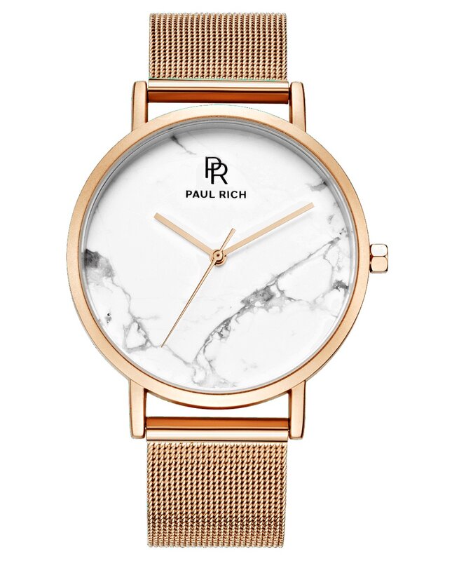 Paul Rich Rome White Rose Gold Mesh Horlogewatch.nl