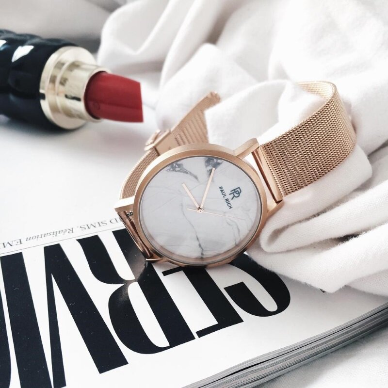 Paul Rich Rome White Rose Gold Mesh Horlogewatch.nl