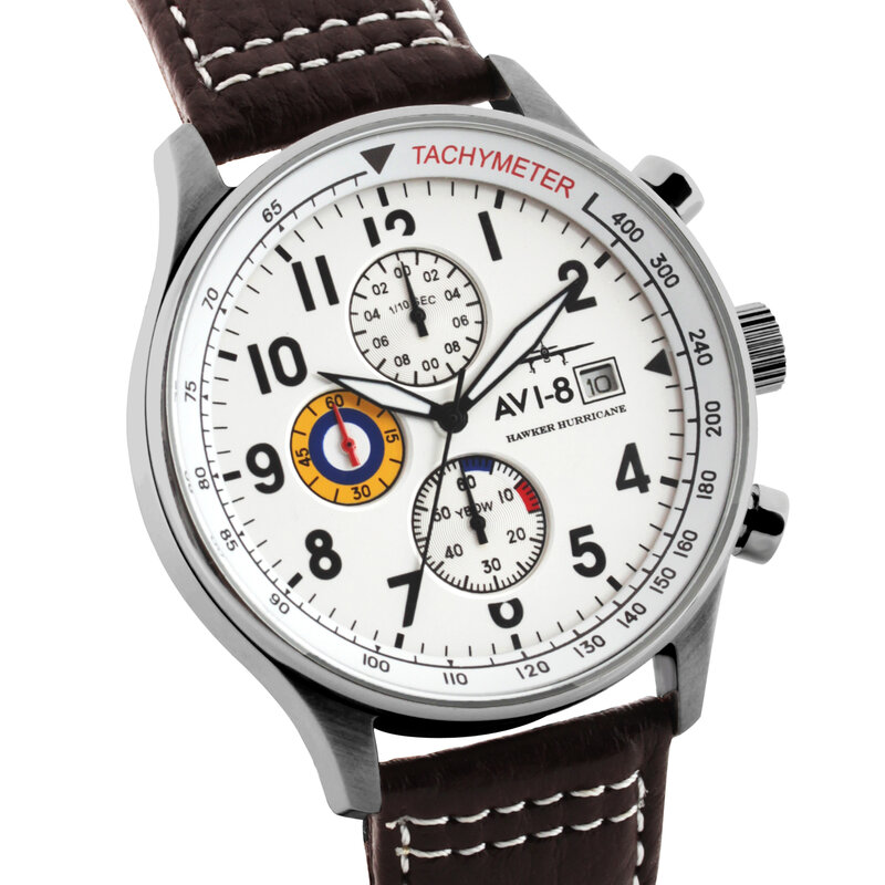 AVI-8 Hawker Hurricane AV-4011-01 Classic White Horlogewatch.nl