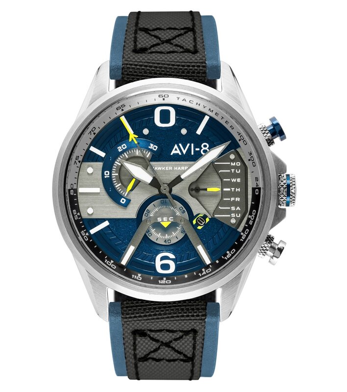 AVI-8 Hawker Harrier II AV-4056-01 Silver Blue Horlogewatch.nl