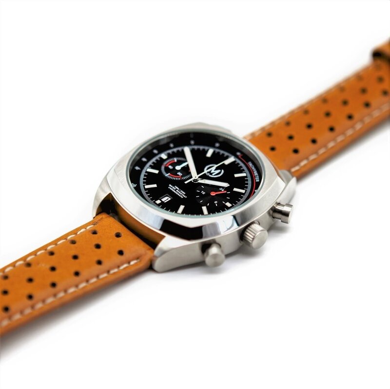 Marchand Classic Driver Chrono Tan Strap Horlogewatch.nl