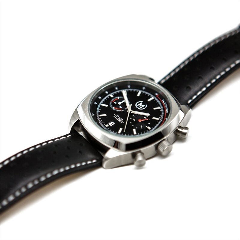 Marchand Classic Driver Chrono Black Strap Horlogewatch.nl