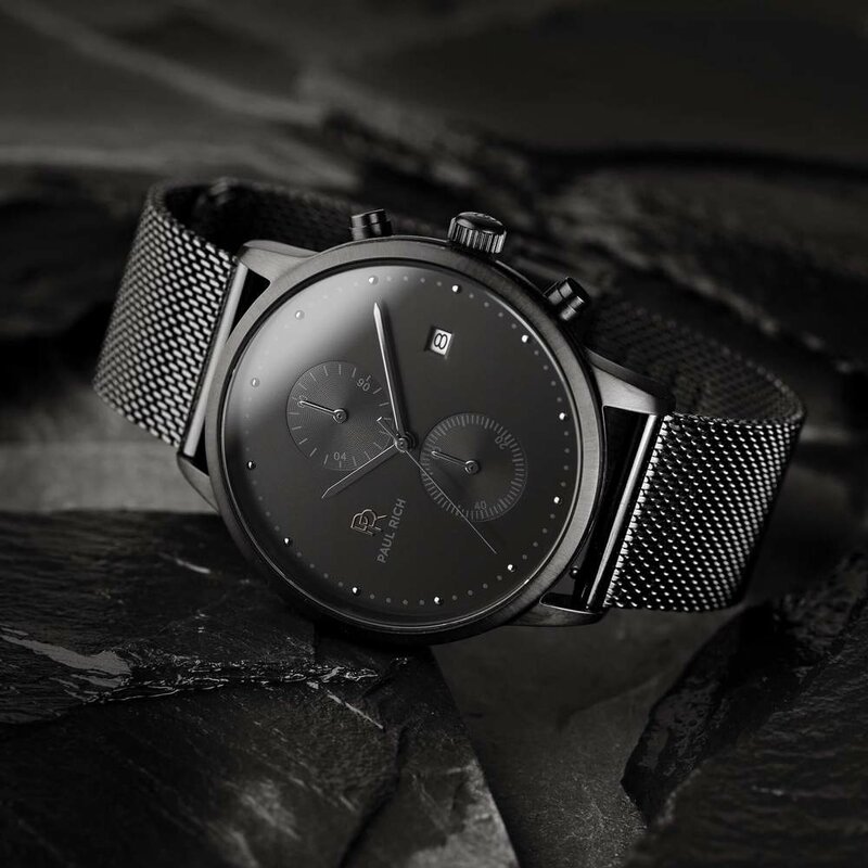 Paul Rich Comet Cosmic Black Mesh Horlogewatch.nl