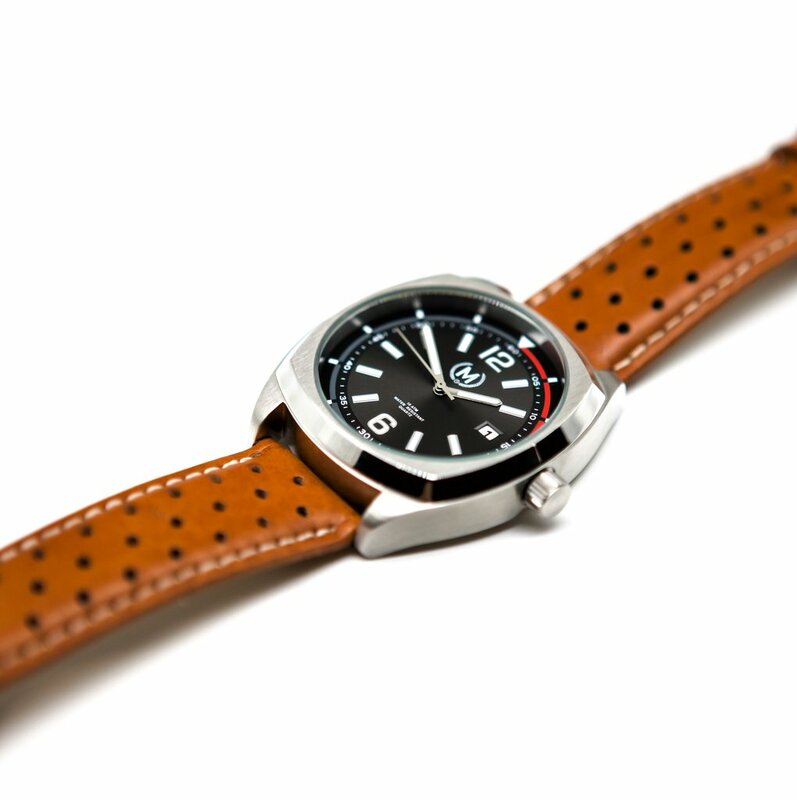 Marchand Classic Driver Tan Strap Horlogewatch.nl