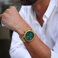 Paul Rich Aurora Cosmic Green Gold Mesh Horlogewatch.nl