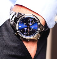 Vescari Chestor Steel Blue - Steel Bracelet Horlogewatch.nl