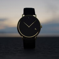 Sandell Night Signature Black Leather Horlogewatch.nl