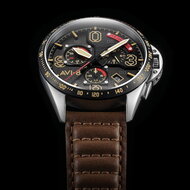 AVI-8 P-51 Mustang Blakeslee AV-4077-02 Chronograph Bronze Oak Horlogewatch.nl