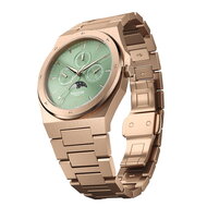 Valuchi Lunar Calendar Rose Gold Green Horlogewatch.nl