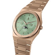 Valuchi Lunar Calendar Rose Gold Green Horlogewatch.nl