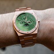 Valuchi Lunar Calendar Rose Gold Green Horlogewatch.nl