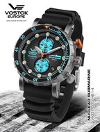 Vostok Europe SSN-571 Nuclear Submarine Chrono Titanium VK61-571H614 Horlogewatch.nl