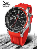 Vostok Europe Anchar Automatic NH35A-510A587 Siliconen Rood Horlogewatch.nl