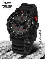 Vostok Europe Benediktas Vanagas Black Edition IV Titanium Chronograph VK64-571J431 Horlogewatch.nl