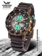 Vostok Europe SSN-571 Nuclear Submarine Chrono Bronze VK61-571O613 Horlogewatch.nl