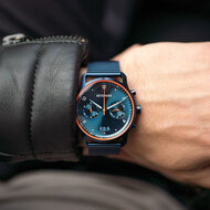 Detomaso Sorpasso Chronograph Velocit&agrave; Blue Orange D02-35-09 Horlogewatch.nl