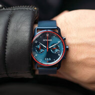 Detomaso Sorpasso Chronograph Limited Edition Velocita Blue Red D02-33-09 Horlogewatch