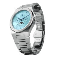 Valuchi Lunar Calendar Silver Ice Blue Horlogewatch