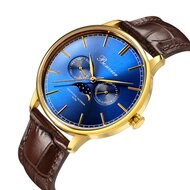 Bonvier Cavour Blue Gold Maanfase Horloge BW031 Horlogewatch.nl