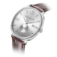 Bromwick Crown Silver Brown Leather Watch Horlogewatch.nl