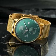 Paul Rich Aurora Cosmic Green Gold Mesh Horlogewatch.nl