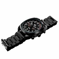 Marchand Black Driver Chrono Metal Strap Horlogewatch.nl