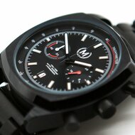 Marchand Black Driver Chrono Metal Strap Horlogewatch.nl